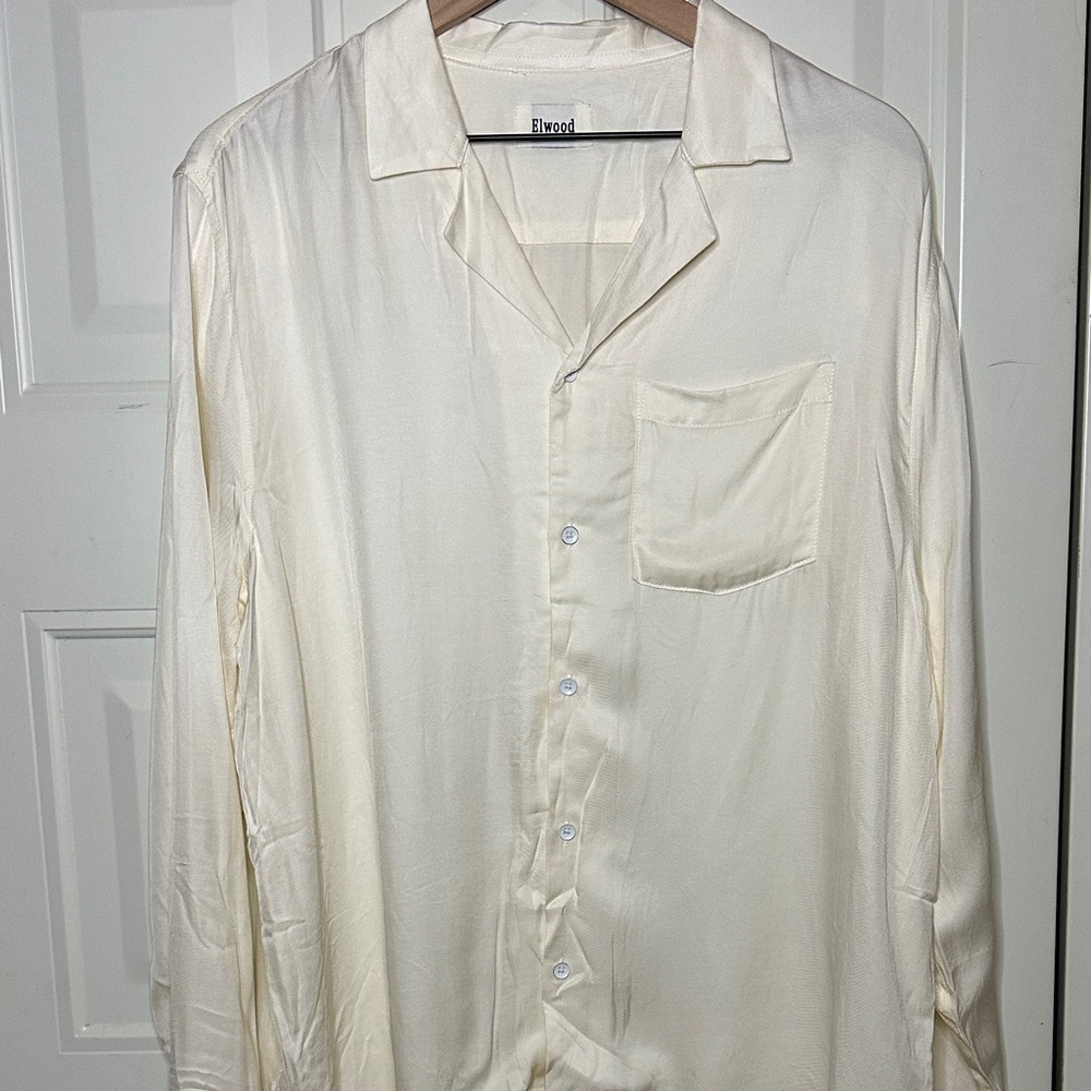 Elwood Men's Cream Button Down Shirt
